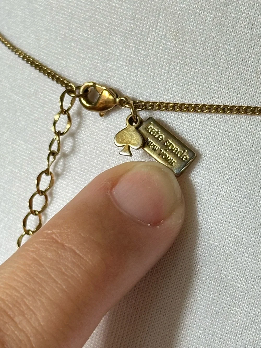 Kate Spade Michigan Lake Life ‘State of Mind’ Gold Plate Necklace Summer Style